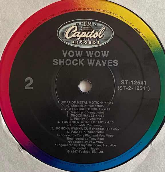 Vow Wow : Shock Waves (LP, Album, Comp, Spe)