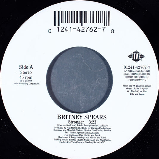 Britney Spears : Stronger (7", Single)