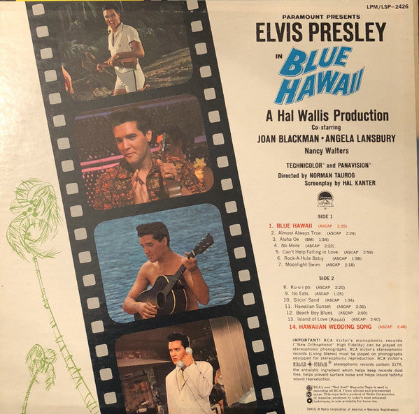 Elvis Presley : Blue Hawaii (LP, Album, Ind)