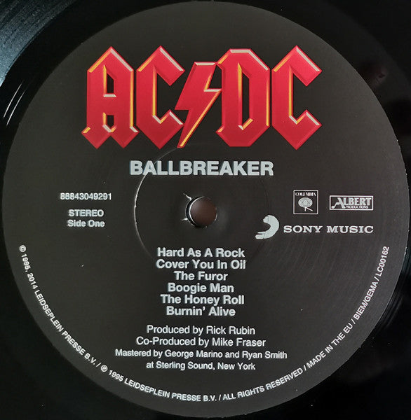 AC/DC : Ballbreaker (LP, Album, RE, RM, RP, 180)