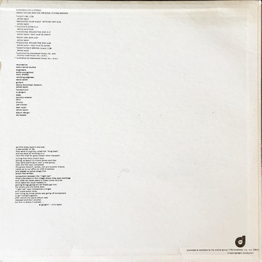 James Taylor (2) And The Original Flying Machine* : 1967 (LP, Album, All)