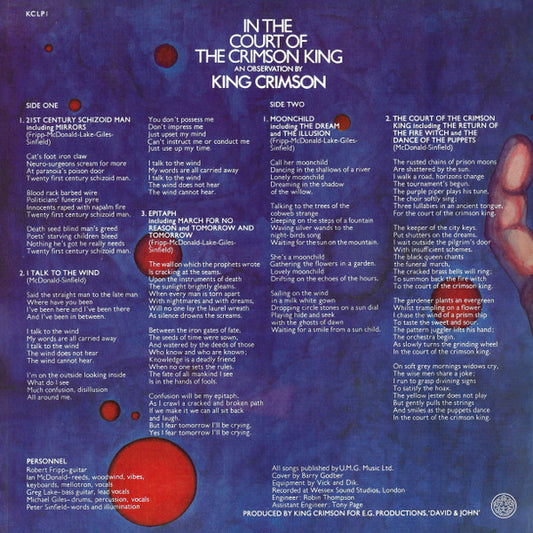 King Crimson : In The Court Of The Crimson King (LP, Album, RE, 200)