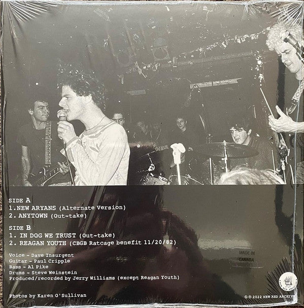 Reagan Youth : New Aryans (7", Ltd, Pur)