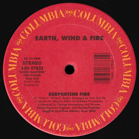 Earth, Wind & Fire : Boogie Wonderland / Serpentine Fire (12")