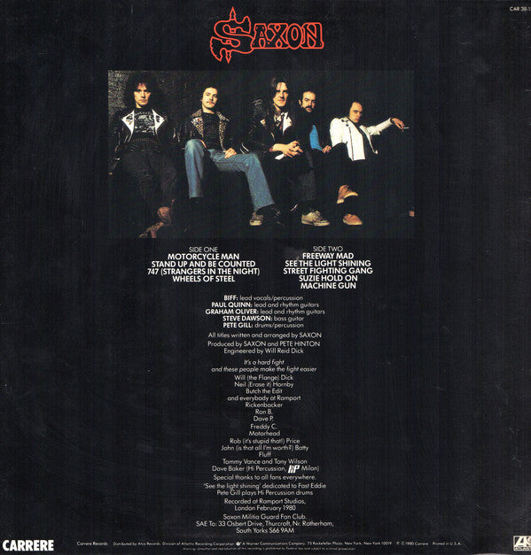 Saxon : Wheels Of Steel (LP, Album, SP )