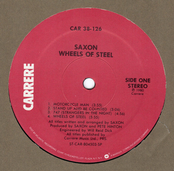 Saxon : Wheels Of Steel (LP, Album, SP )