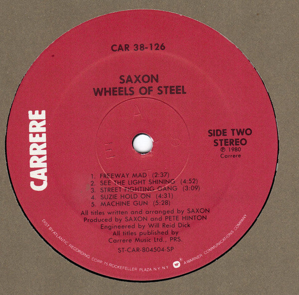 Saxon : Wheels Of Steel (LP, Album, SP )