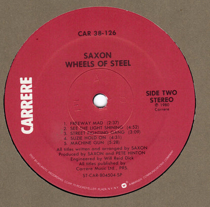Saxon : Wheels Of Steel (LP, Album, SP )