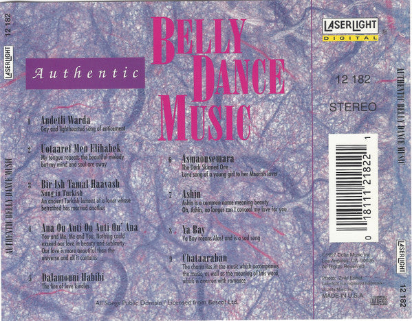 Unknown Artist : Authentic Belly Dance Music (CD)