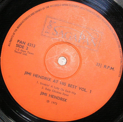 Jimi Hendrix : Jimi Hendrix At His Best (Volume 1) (LP)
