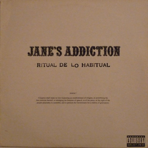 Jane's Addiction : Ritual De Lo Habitual (LP, Album, Cen)