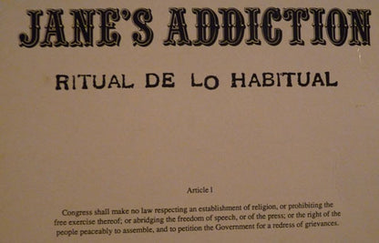 Jane's Addiction : Ritual De Lo Habitual (LP, Album, Cen)