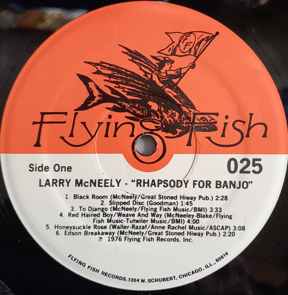 Larry McNeely : Rhapsody For Banjo (LP, Album, Ora)