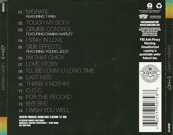Mariah Carey : E=MC² (CD, Album)