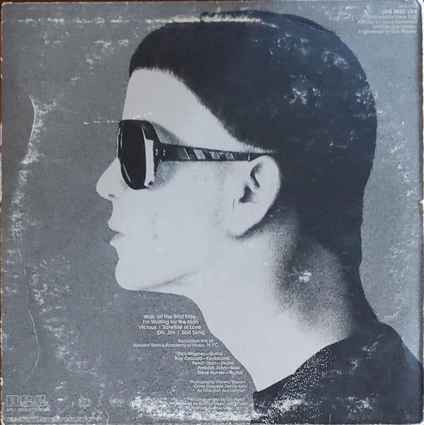 Lou Reed : Lou Reed Live (LP, Album, Ind)