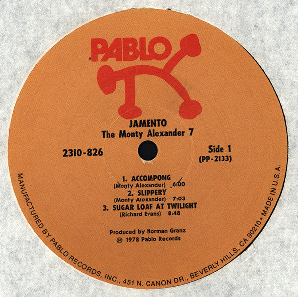 The Monty Alexander 7 : Jamento (LP, Album, Als)