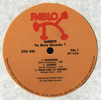 The Monty Alexander 7 : Jamento (LP, Album, Als)