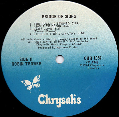 Robin Trower : Bridge Of Sighs (LP, Album, RE, Ter)