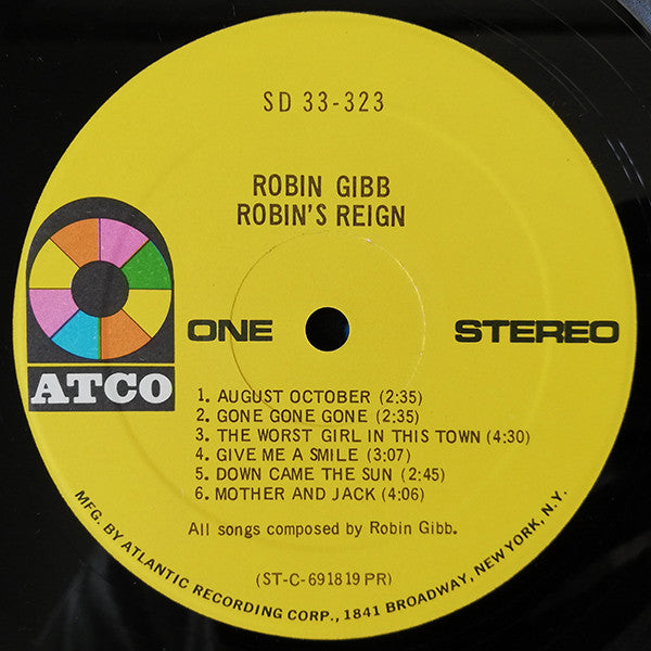 Robin Gibb : Robin's Reign (LP, Album, PR )