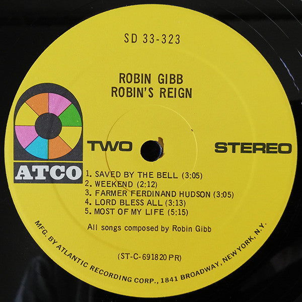 Robin Gibb : Robin's Reign (LP, Album, PR )