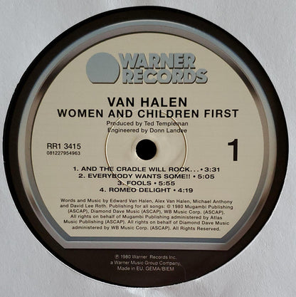 Van Halen : Women And Children First (LP, Album, RE, RM)