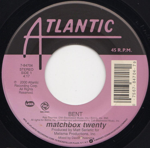 Matchbox Twenty : Bent (7", Single)