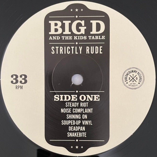 Big D And The Kids Table : Strictly Rude (LP + LP, Whi + Album, Ltd, RE, 15 )