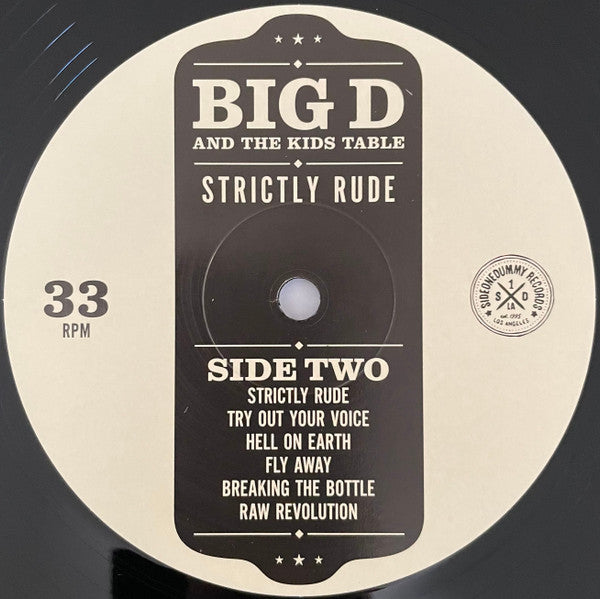 Big D And The Kids Table : Strictly Rude (LP + LP, Whi + Album, Ltd, RE, 15 )