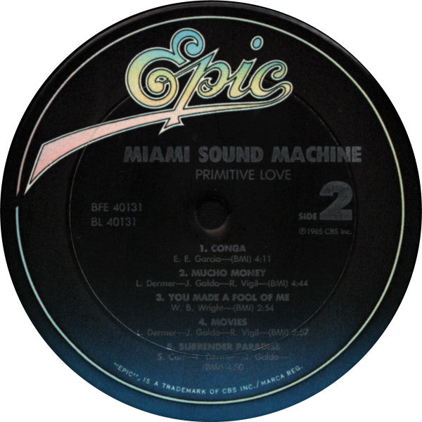 Miami Sound Machine : Primitive Love (LP, Album, Pit)