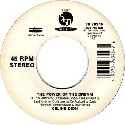 Celine Dion* : It's All Coming Back To Me Now (7", Single)