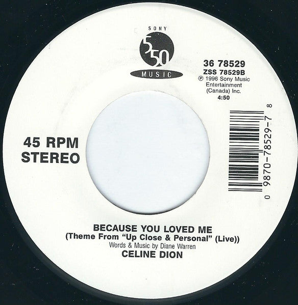 Celine Dion* : All By Myself (7", Single)