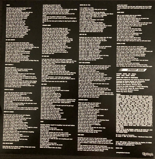 Pennywise : Straight Ahead (LP, Album, RP)