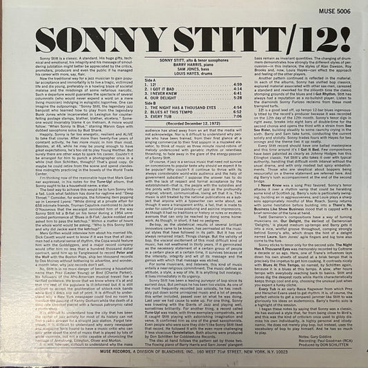 Sonny Stitt : 12! (LP, Album)