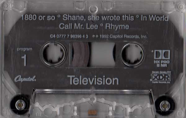 Television : Television (Cass, Album)