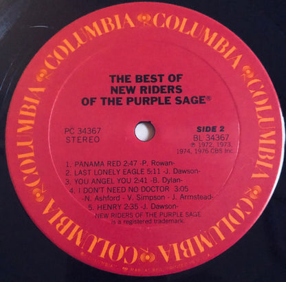 New Riders Of The Purple Sage : The Best Of New Riders Of The Purple Sage (LP, Comp, RE, Car)