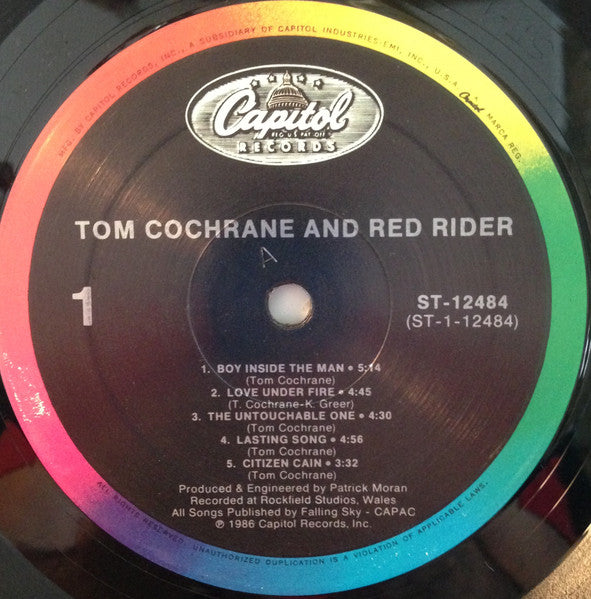 Tom Cochrane And Red Rider : Tom Cochrane And Red Rider (LP, Album)