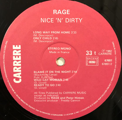 Rage (9) : Nice 'N' Dirty (LP, Album)