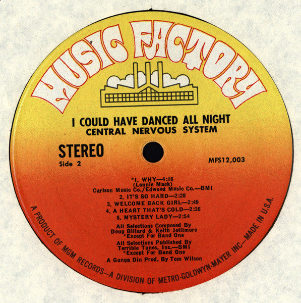 Central Nervous System (5) : I Could Have Danced All Night (LP, Album)