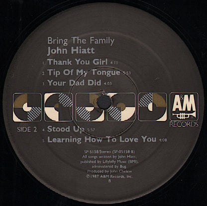 John Hiatt : Bring The Family (LP, Album, B -)