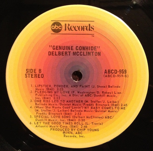 Delbert McClinton : Genuine Cowhide (LP, Album, San)