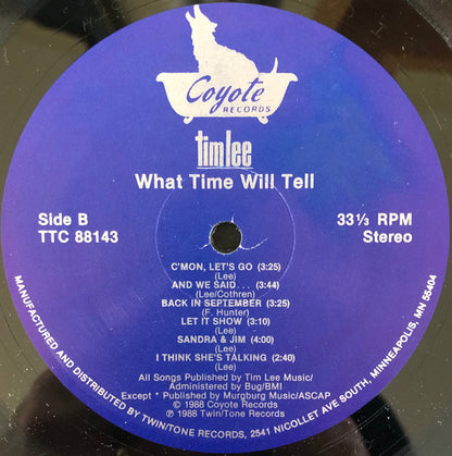 Tim Lee : What Time Will Tell (LP, Album)