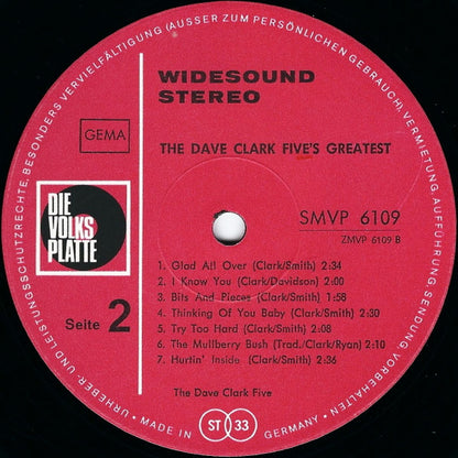 The Dave Clark Five : The Dave Clark Five's Greatest (LP, Comp, Red)