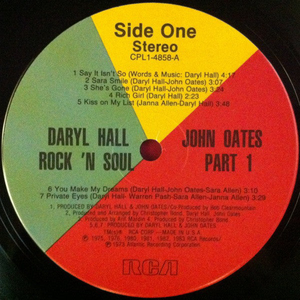 Daryl Hall John Oates* : Rock 'N Soul Part 1 (LP, Comp, Ind)