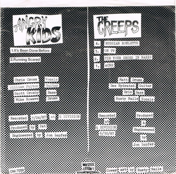 Angry Kids / The Creeps (6) : Failure To Communicate (7", EP)