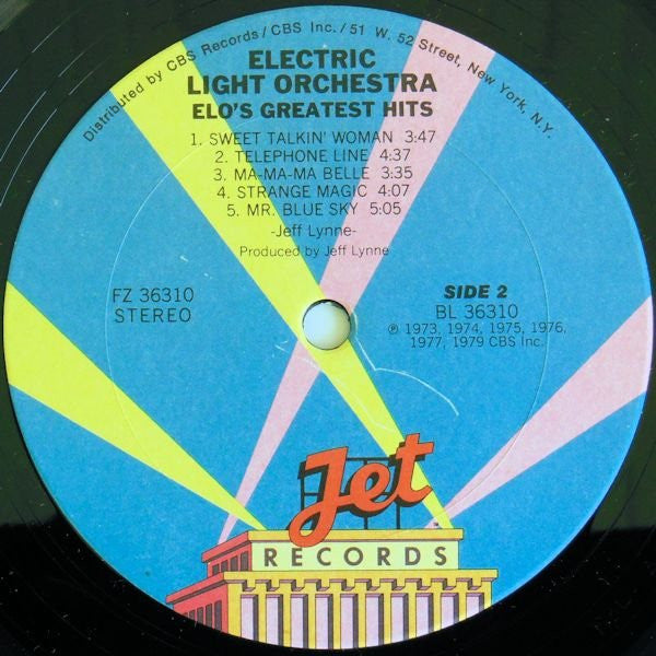 Electric Light Orchestra : ELO's Greatest Hits (LP, Comp, Ter)