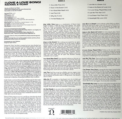 Rachael & Vilray : I Love A Love Song! (LP, Album, Sky)