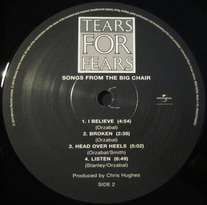 Tears For Fears : Songs From The Big Chair (LP, Album, RE)