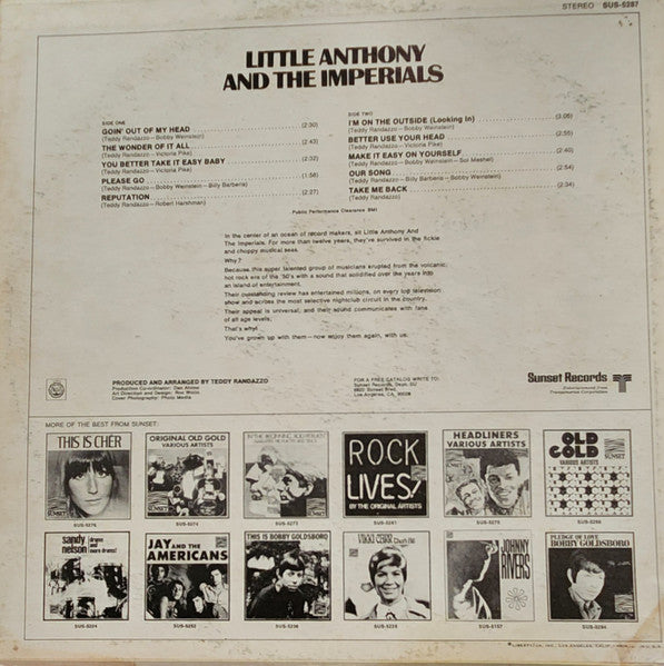 Little Anthony And The Imperials* : Little Anthony And The Imperials (LP, Comp)