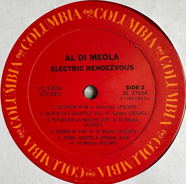 Al Di Meola : Electric Rendezvous (LP, Album, Car)