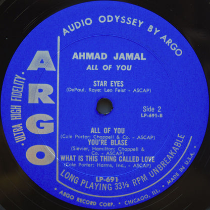 Ahmad Jamal : All Of You (LP, Album, Mono)